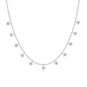 NEW LAFONN women's starfall necklace in silver
